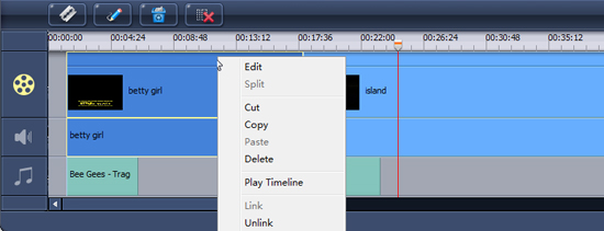 Edit Sony video timeline